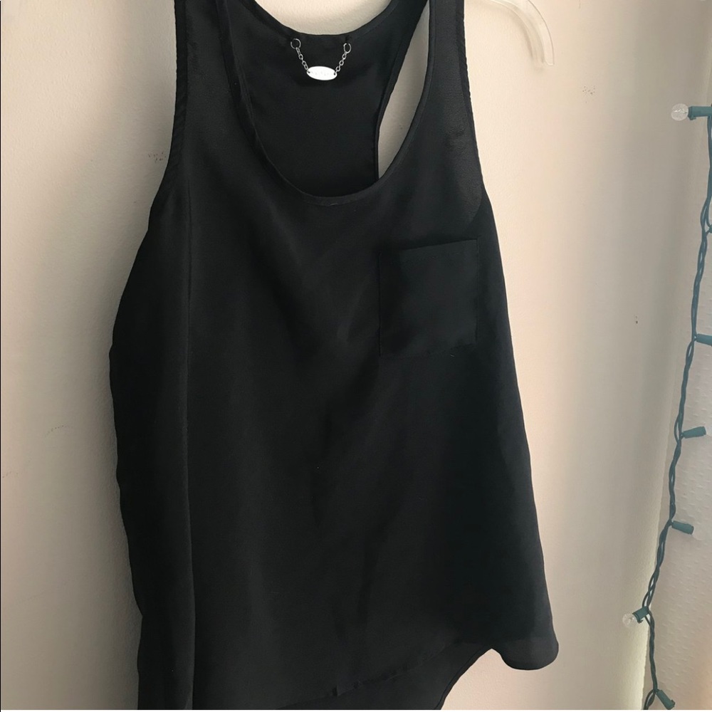 Black sheer blouse